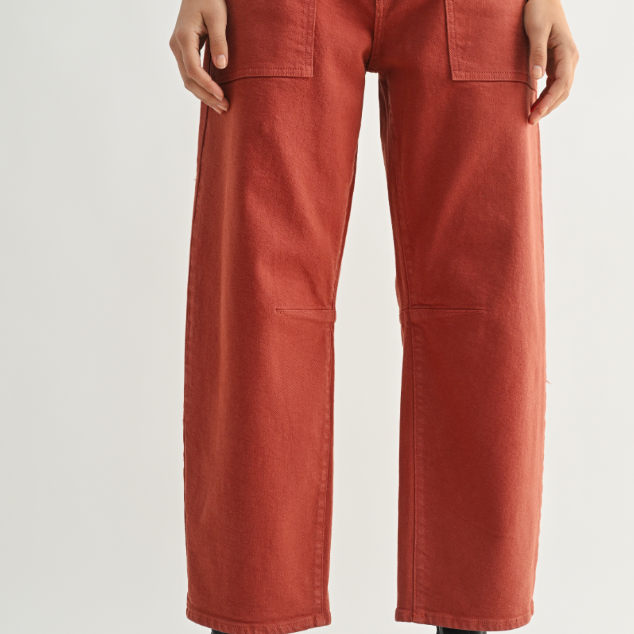 Utility Seamed Barrel Jean