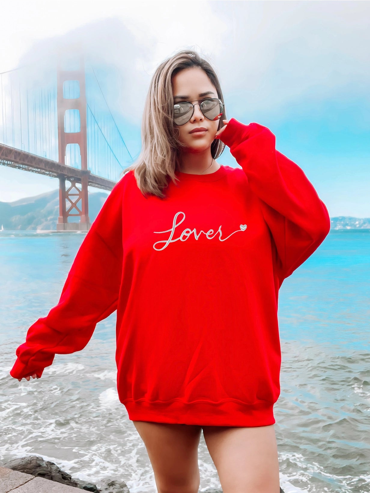 Lover Embroidered Sweatshirt