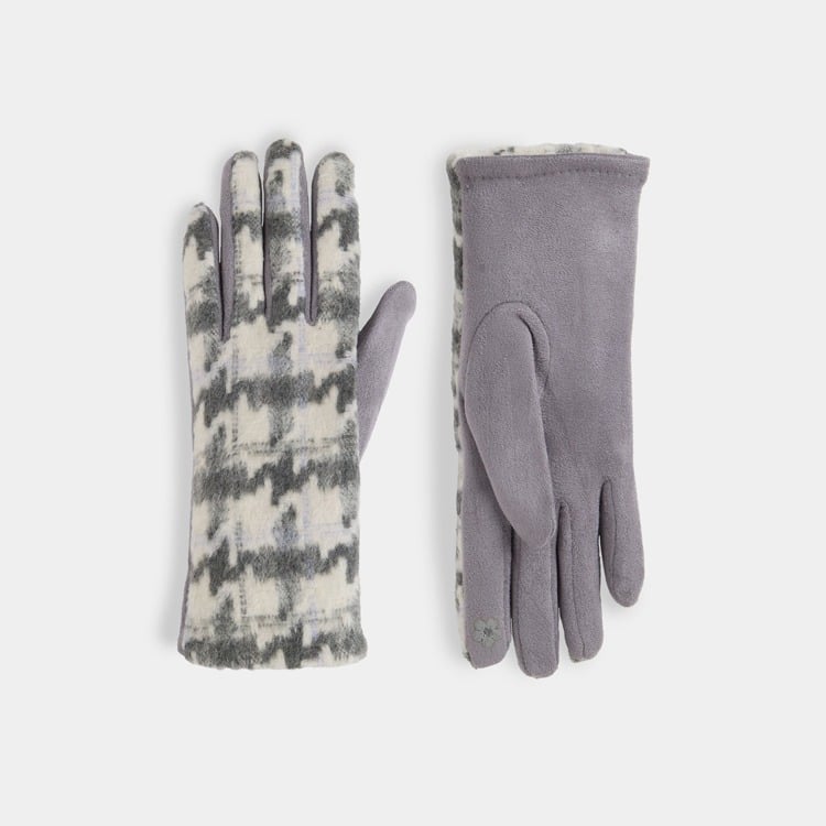 Houndstooth Touchscreen Gloves