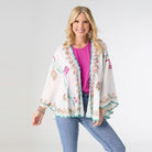 Jovie Wrap with Embroidery - White