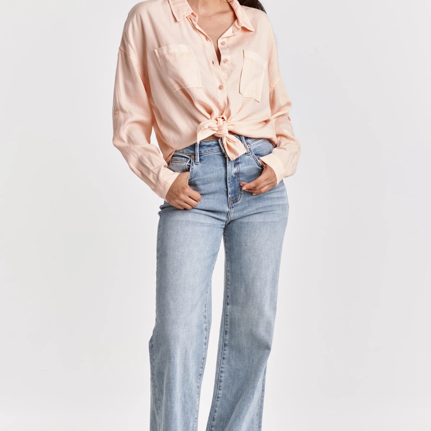 Fiona Mid Rise Wide Leg Jeans