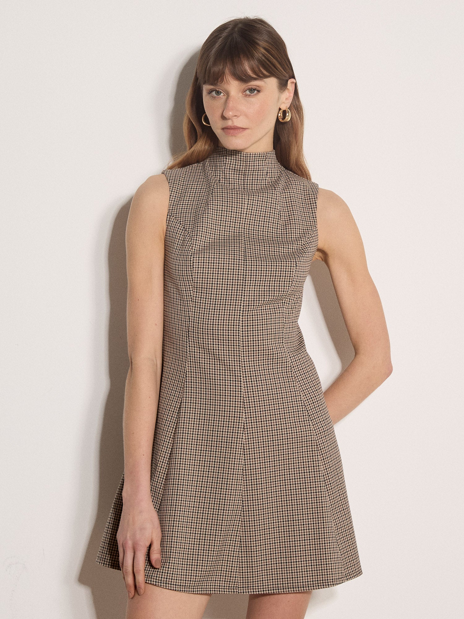 Mini Check Fit & Flare Dress